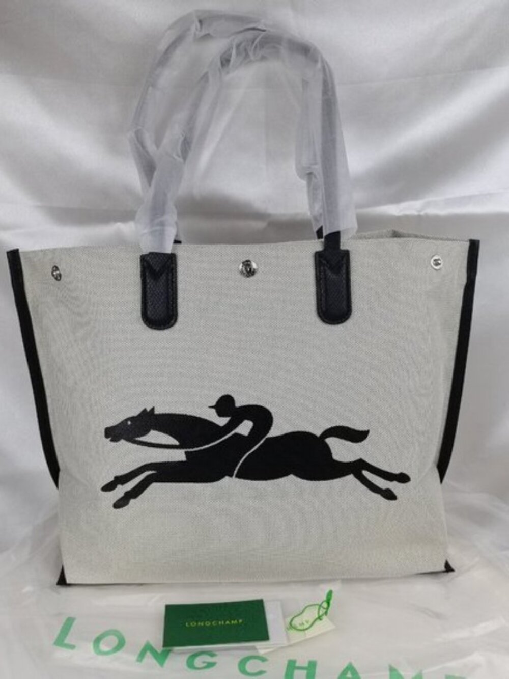 NWT Longchamp Roseau Women's Large Handbag Tote Bag Beige Shoulder L